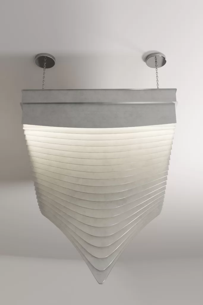 Luxury modern aluminium chandelier lighting design Aluminiumsky Aquarius 3e