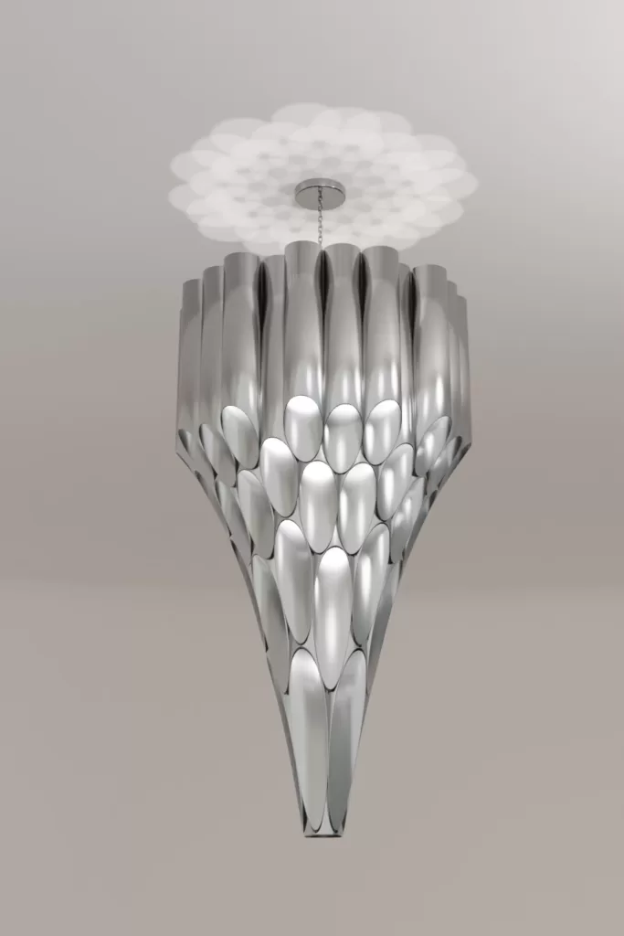 Luxury modern aluminium chandelier lighting design Aluminiumsky Sagittarius 1e