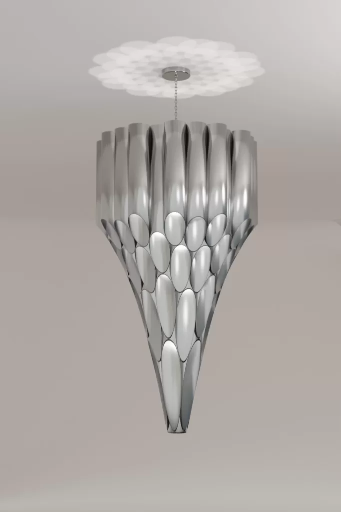 Luxury modern aluminium chandelier lighting design Aluminiumsky Sagittarius 3e