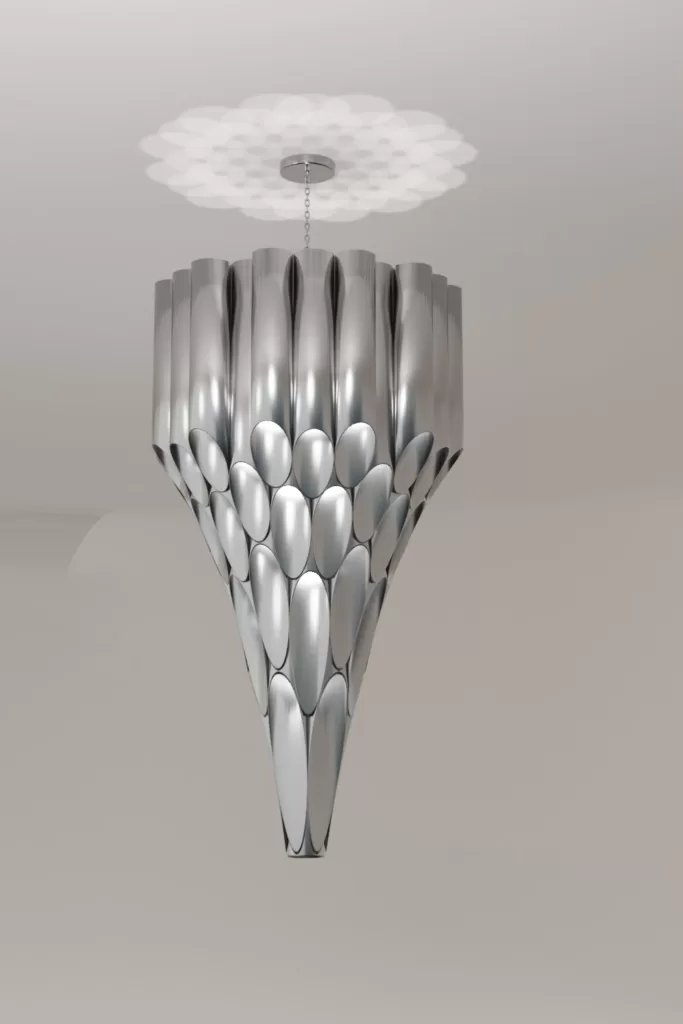 Luxury modern aluminium chandelier lighting design Aluminiumsky Sagittarius 4e