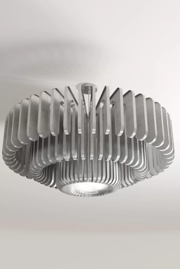 Luxury modern aluminium chandelier lighting design Aluminiumsky Taurus 1e