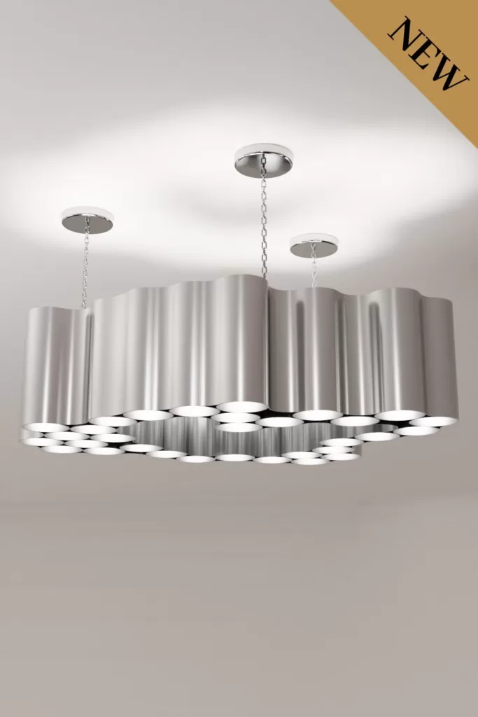 Luxury modern chandelier aluminium lighting design Aluminiumsky Lighting house Corvus 3e
