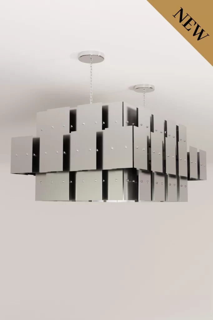 Luxury modern chandelier aluminium lighting design Aluminiumsky Lighting house Eridani 5e