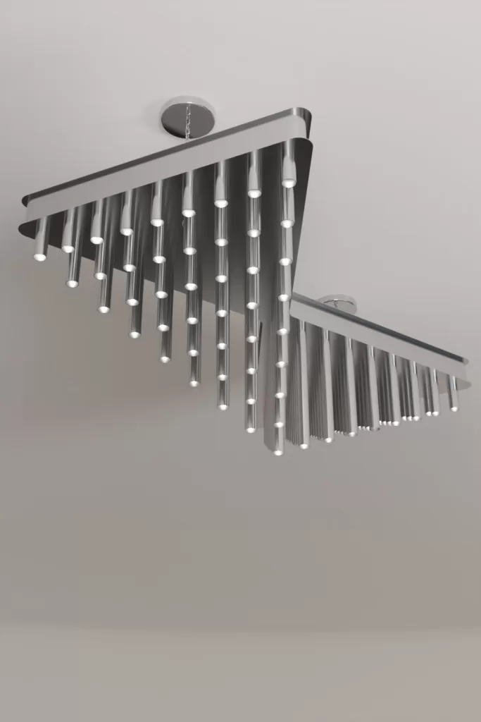 Luxury modern chandelier aluminium lighting design Aluminiumsky Lighting house Eris 1e