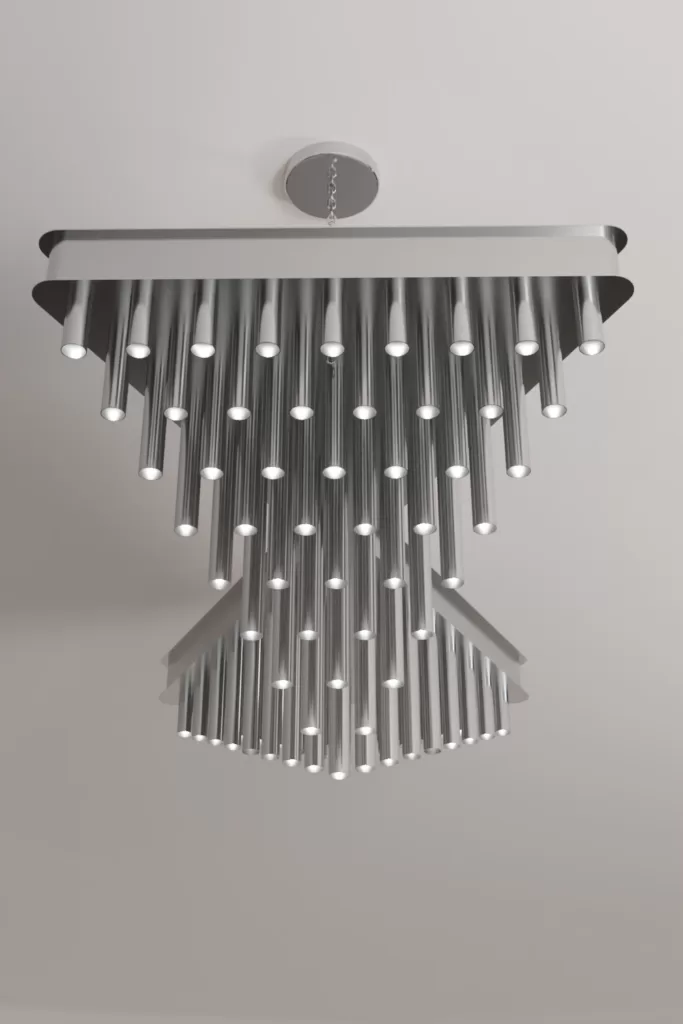 Luxury modern chandelier aluminium lighting design Aluminiumsky Lighting house Eris 3e