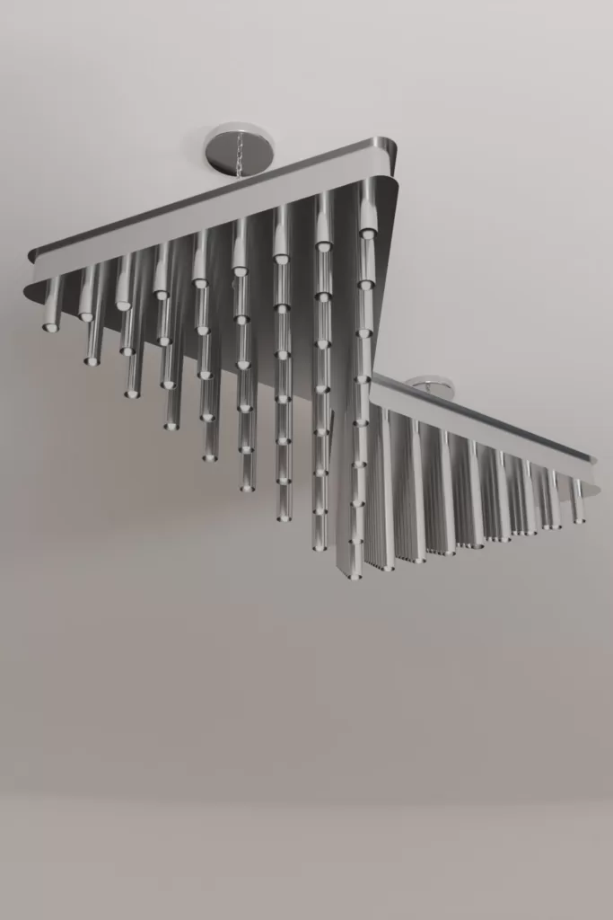 Luxury modern chandelier aluminium lighting design Aluminiumsky Lighting house Eris 5e