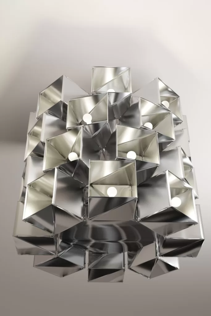 Luxury modern chandelier aluminium lighting design Aluminiumsky Lighting house Hydrae 3e