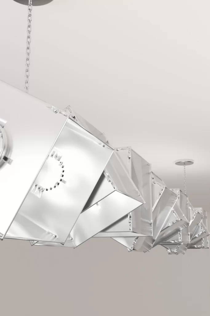 Luxury modern chandelier aluminium lighting design Aluminiumsky Lighting house Lynds 2e