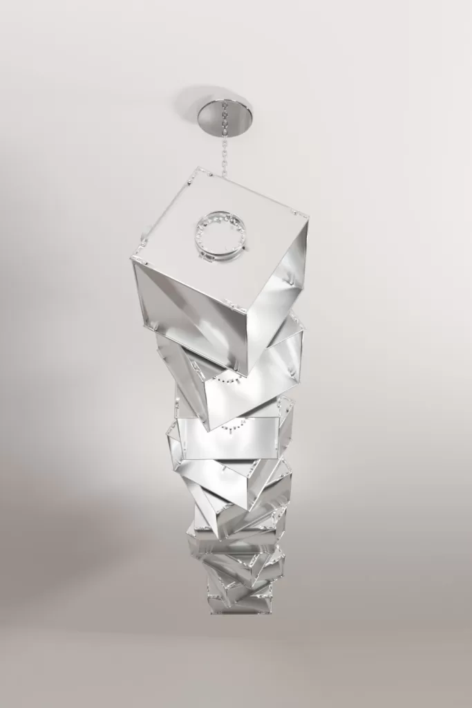 Luxury modern chandelier aluminium lighting design Aluminiumsky Lighting house Lynds 3e
