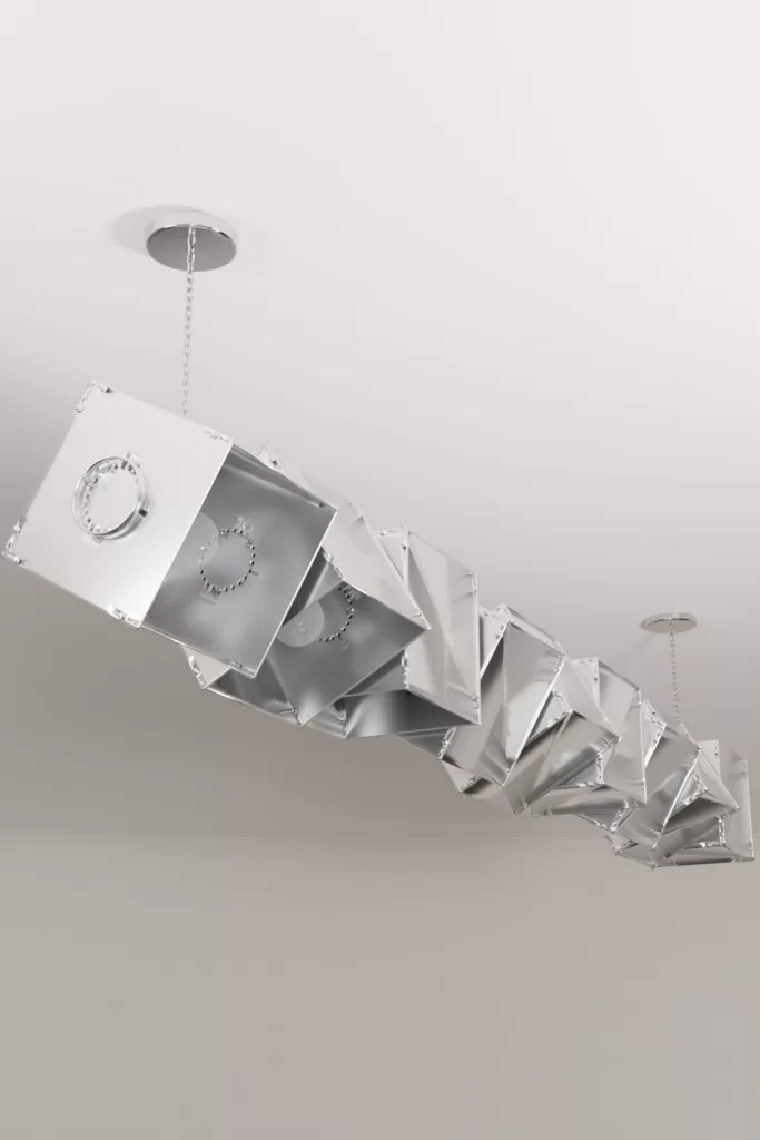 Luxury modern chandelier aluminium lighting design Aluminiumsky Lighting house Lynds 5e