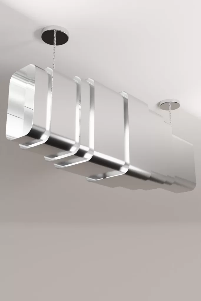 Luxury modern chandelier aluminium lighting design Aluminiumsky Lighting house Scorpius 1e