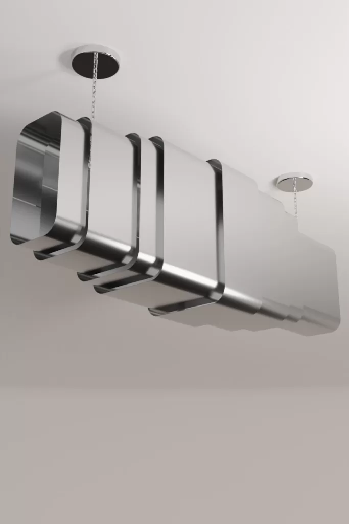 Luxury modern chandelier aluminium lighting design Aluminiumsky Lighting house Scorpius 5e