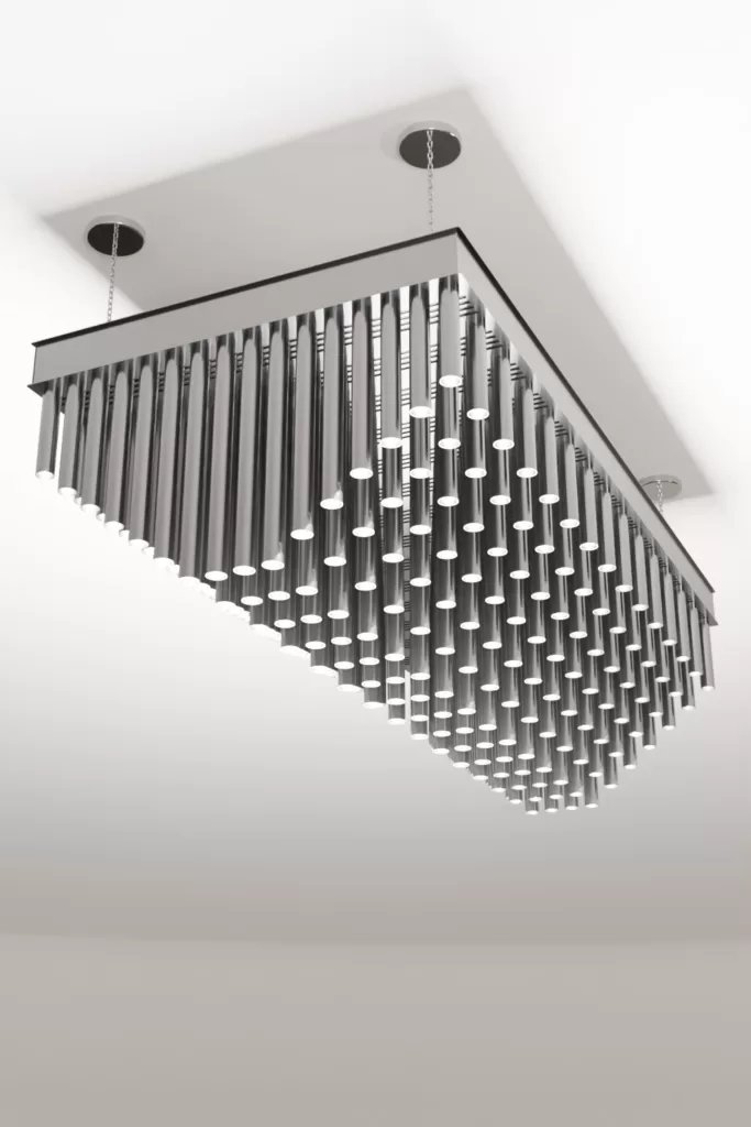 Luxury modern chandelier aluminium lighting design Aluminiumsky Lighting house Uranus 1e