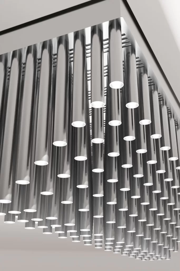 Luxury modern chandelier aluminium lighting design Aluminiumsky Lighting house Uranus 2e