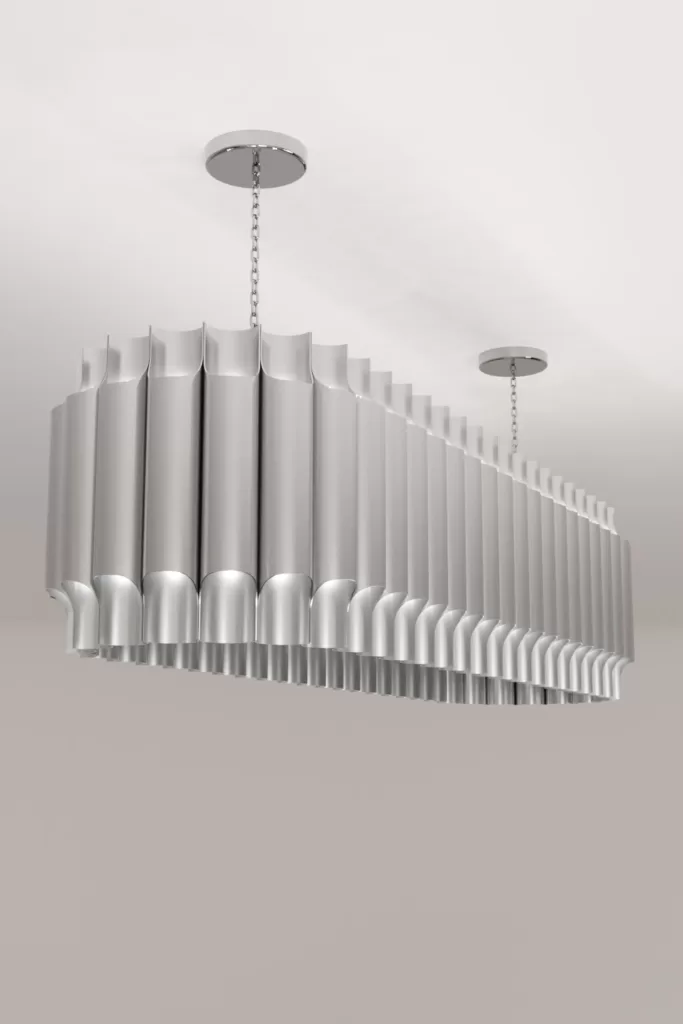 Luxury modern chandelier aluminium lighting design Aluminiumsky Lighting house Virginis 1e