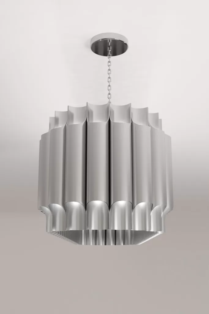 Luxury modern chandelier aluminium lighting design Aluminiumsky Lighting house Virginis 3e