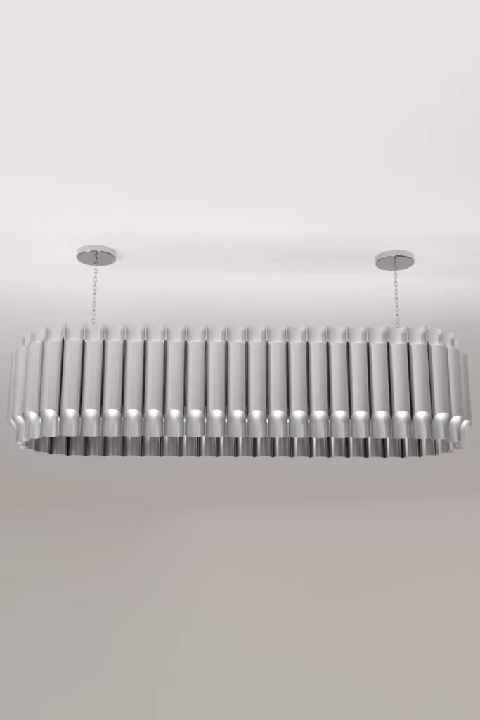 Luxury modern chandelier aluminium lighting design Aluminiumsky Lighting house Virginis 4e