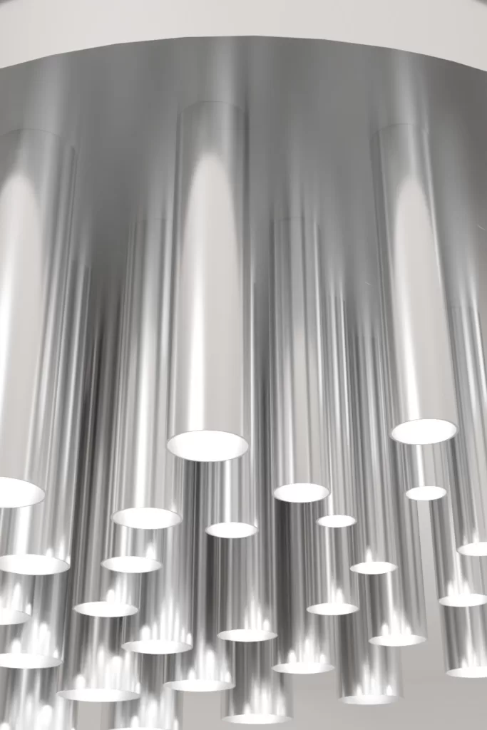 Luxury modern chandelier aluminium lighting design Aluminiumsky Lynx 2e
