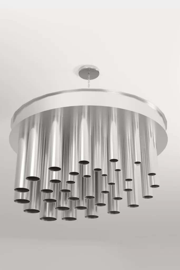 Luxury modern chandelier aluminium lighting design Aluminiumsky Lynx 5e