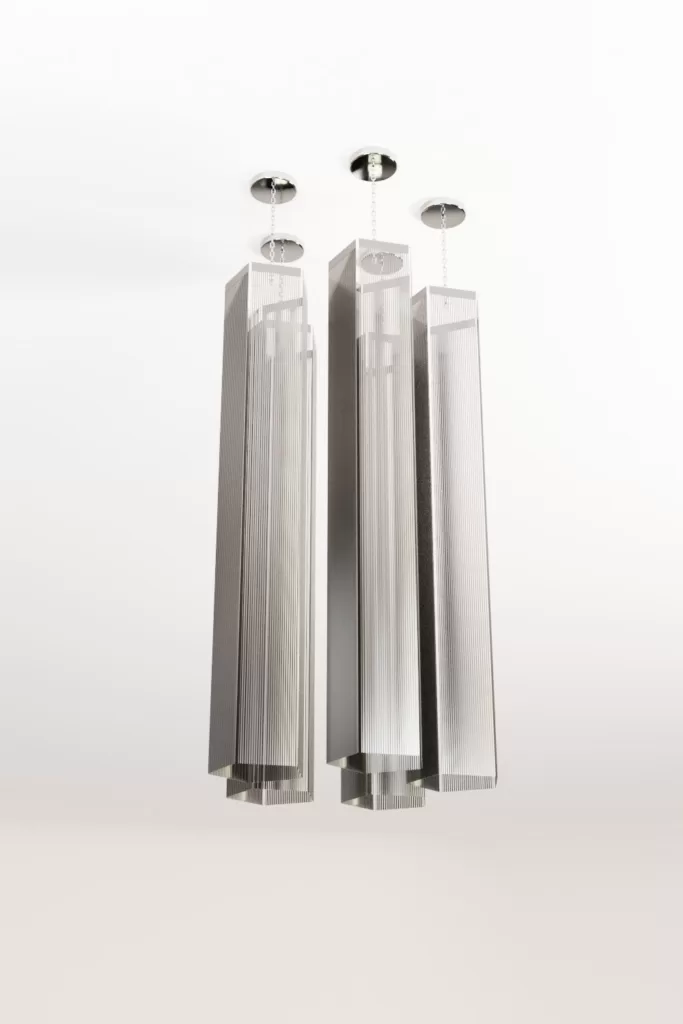 Luxury modern chandelier aluminium lighting design Aluminiumsky Pegasi 1e jpg