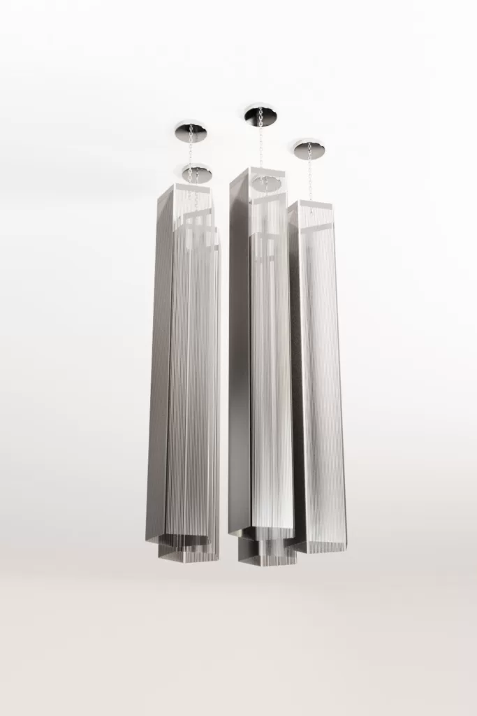 Luxury modern chandelier aluminium lighting design Aluminiumsky Pegasi 5e jpg
