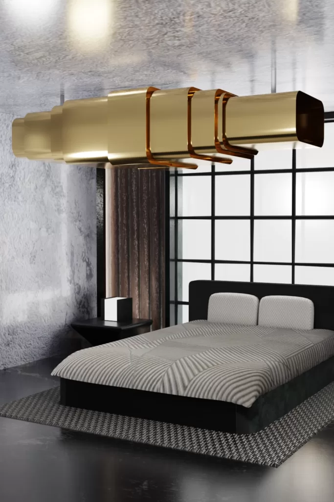 Luxury modern chandelier aluminium lighting design Scorpius O 3e Aluminiumsky jpg