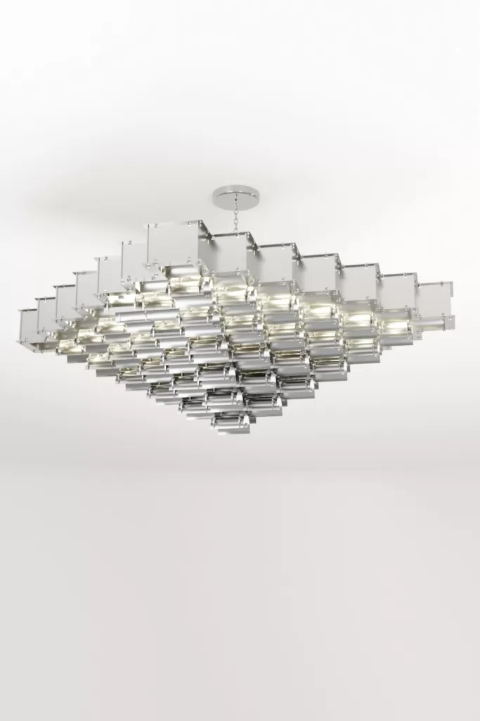 Luxury modern chandelier aluminium lighting design Aluminiumsky Lighting house Arietis 1e
