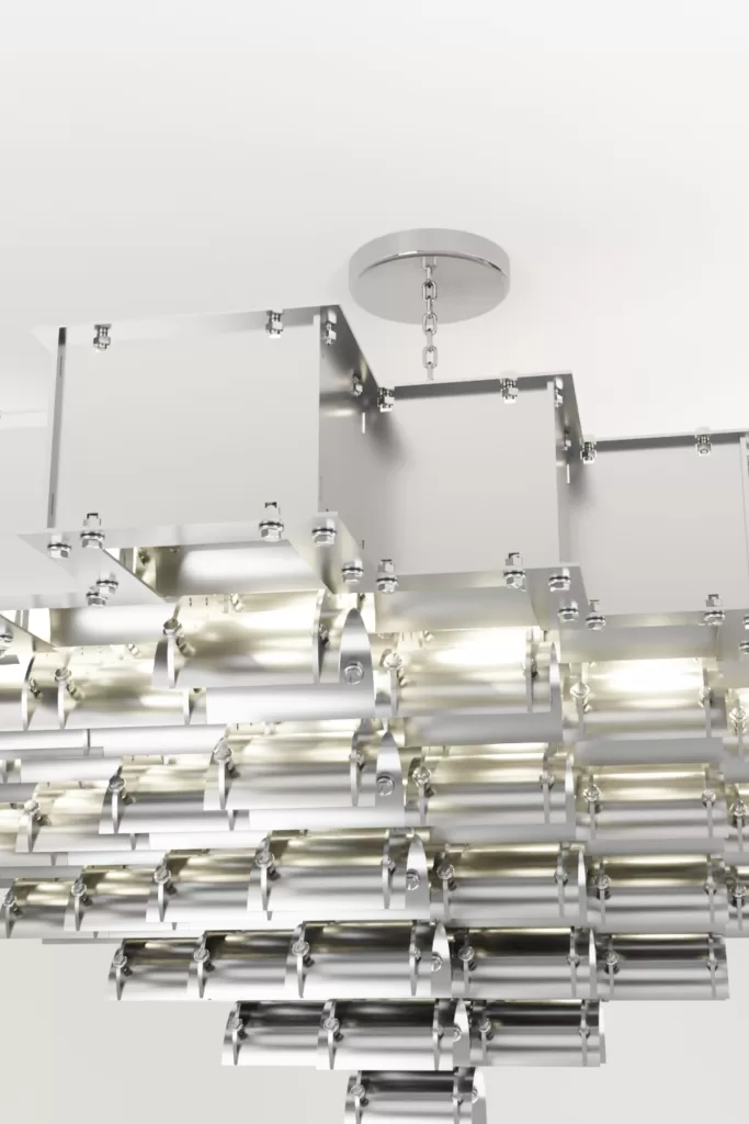 Luxury modern chandelier aluminium lighting design Aluminiumsky Lighting house Arietis 2e