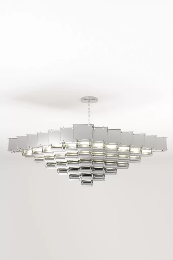 Luxury modern chandelier aluminium lighting design Aluminiumsky Lighting house Arietis 3e