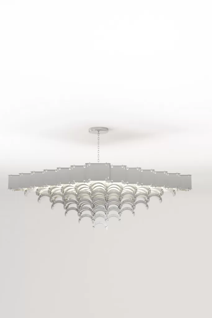 Luxury modern chandelier aluminium lighting design Aluminiumsky Lighting house Arietis 4e