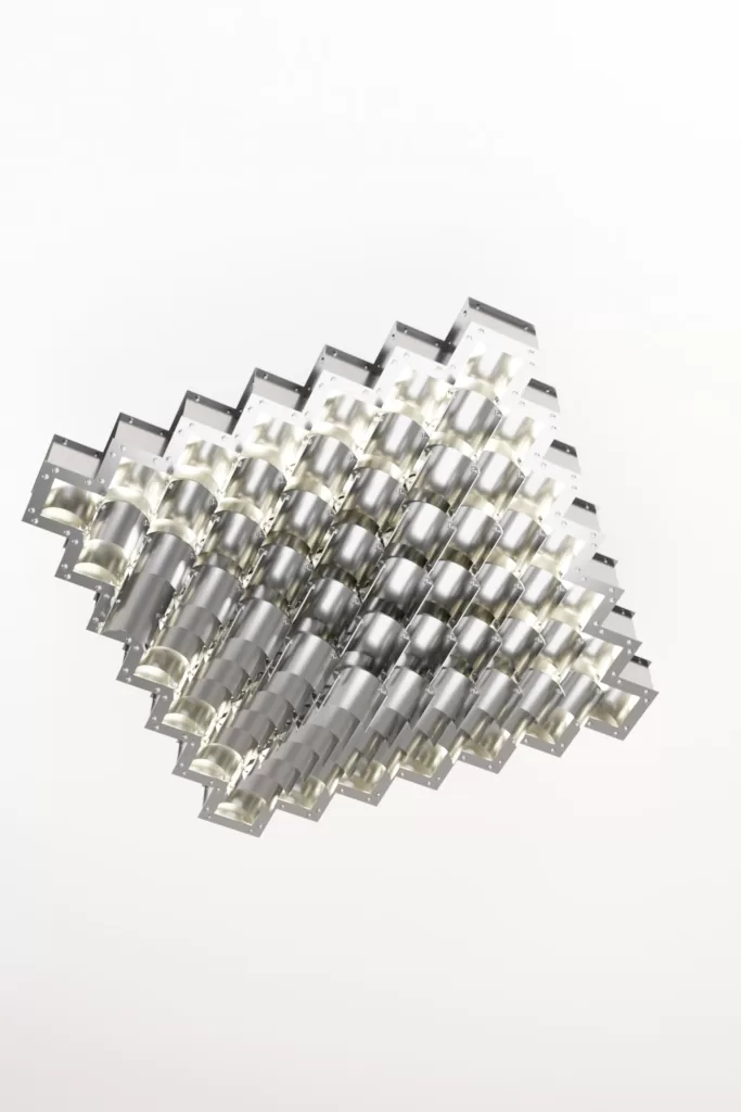 Luxury modern chandelier aluminium lighting design Aluminiumsky Lighting house Arietis 5e