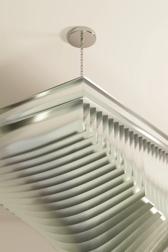 Luxury modern aluminium chandelier lighting design Aluminiumsky Aquarius 2e