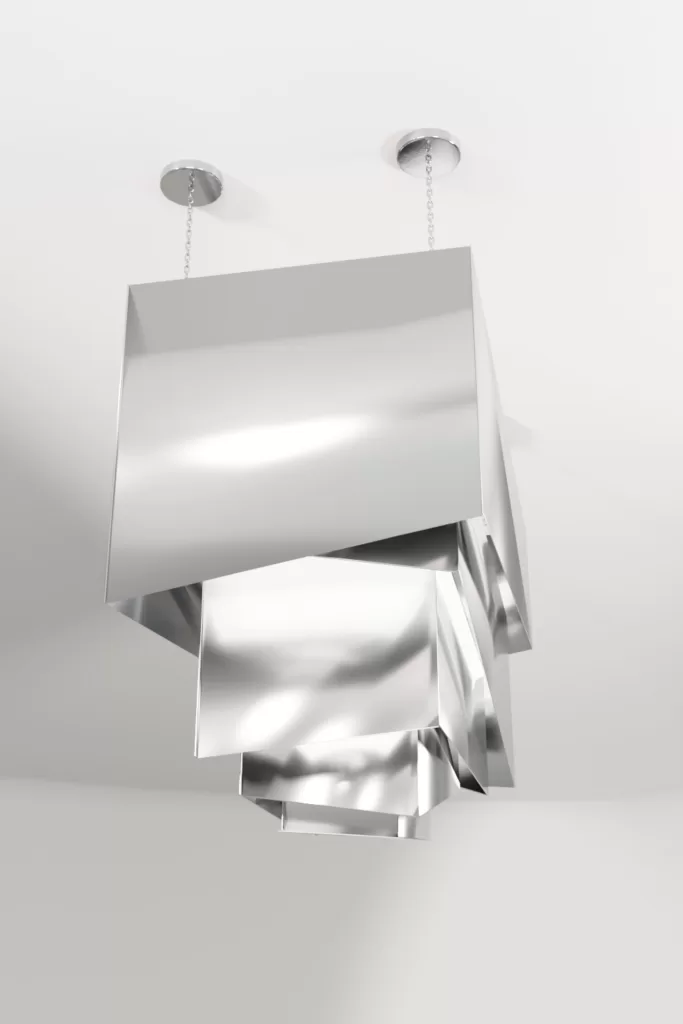 Luxury modern aluminium chandelier lighting design Aluminiumsky Teegarden 1e