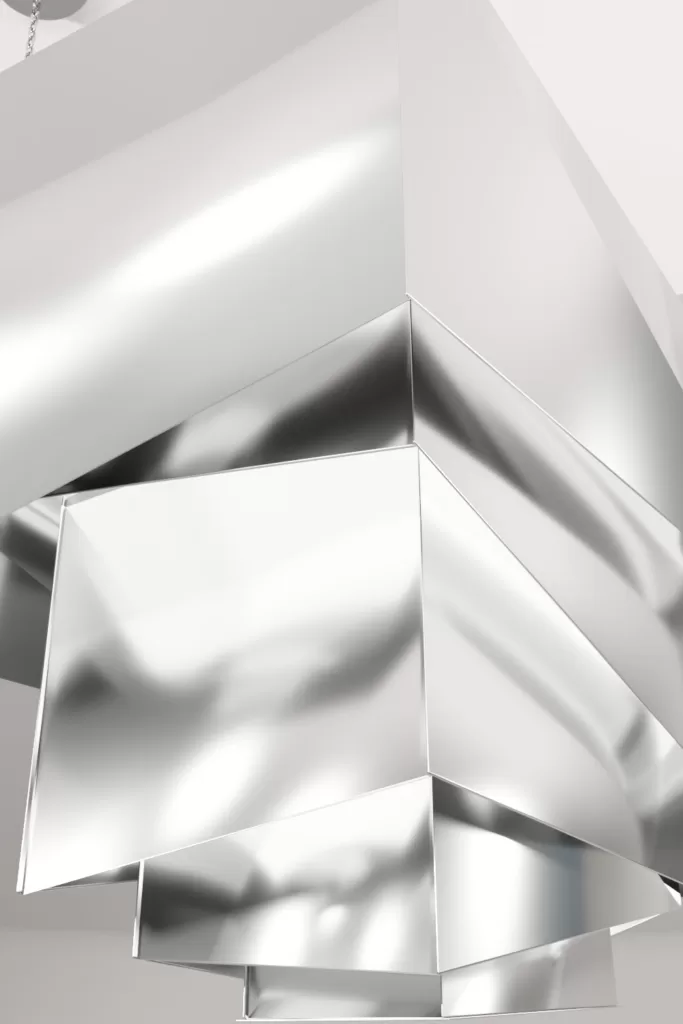 Luxury modern aluminium chandelier lighting design Aluminiumsky Teegarden 2e