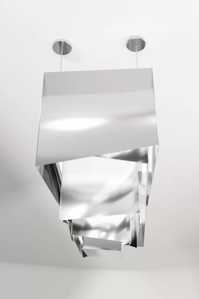 Luxury modern aluminium chandelier lighting design Aluminiumsky Teegarden 4e