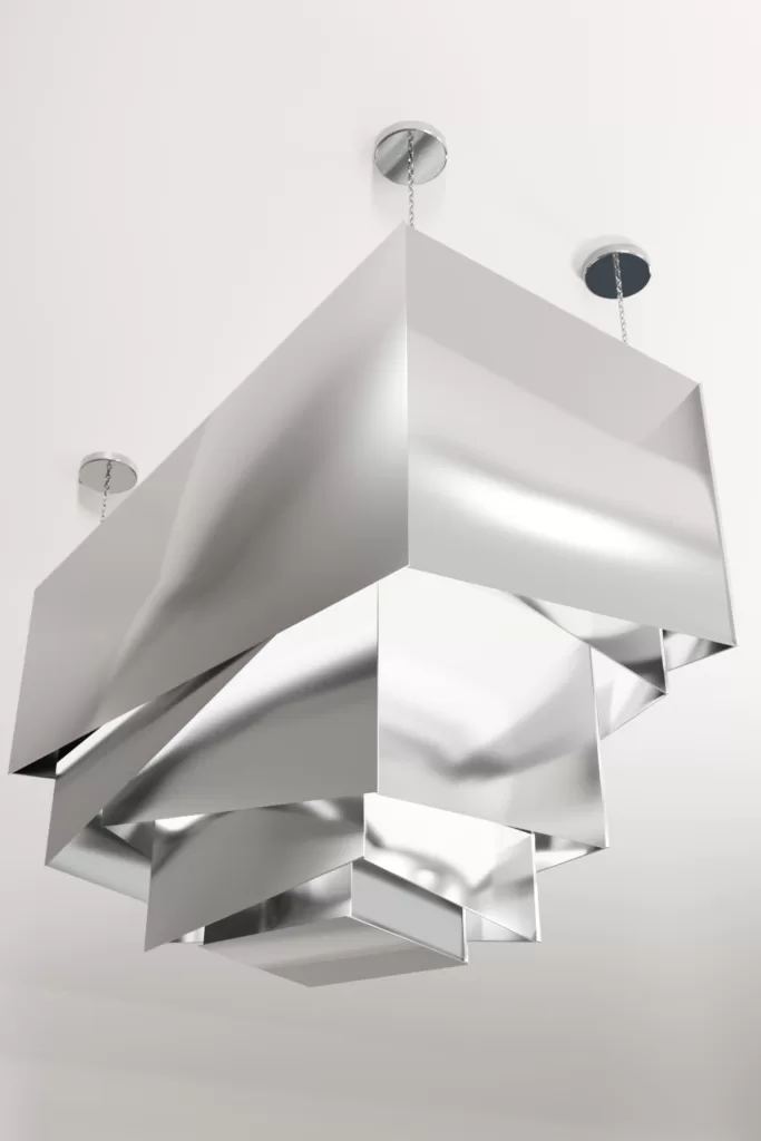 Luxury modern aluminium chandelier lighting design Aluminiumsky Teegarden 5e